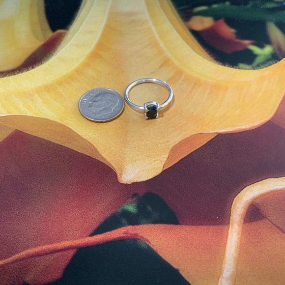 Black Ethiopian Opal Ring - 925 Sterling Silver - Size 5.5 - Picture 4 of 15